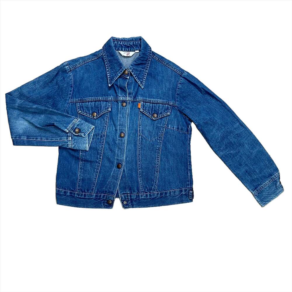 Outstanding Vintage 60s/70s Levi's for Gals Orange Tab Fitted Denim Jacket Size